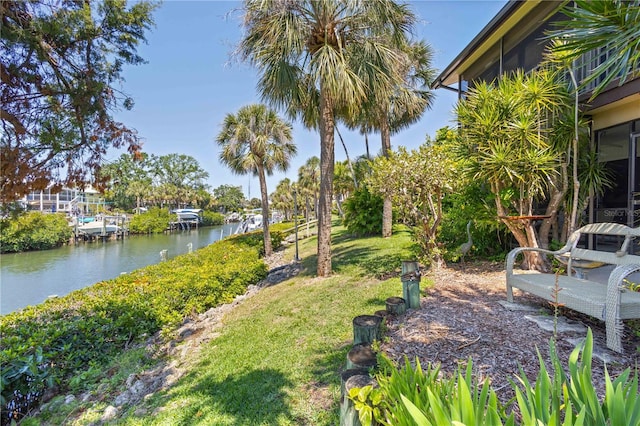 6780 Schooner Bay Cir Unit 6780, Sarasota, FL 34231 - view of yard featuring a water view