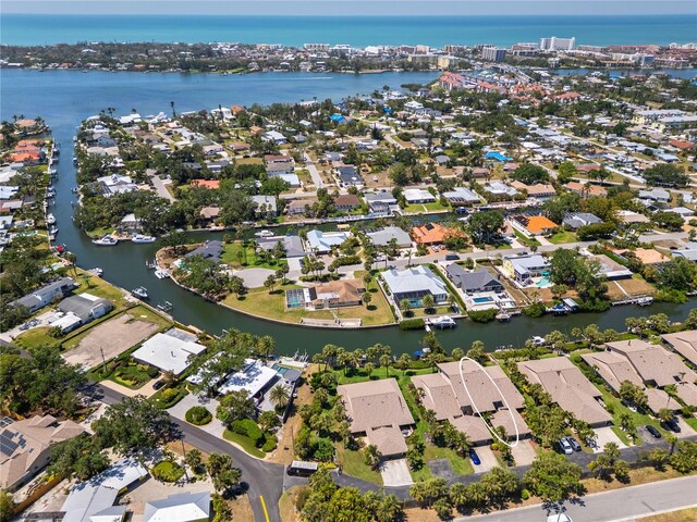 6780 Schooner Bay Cir Unit 6780, Sarasota, FL 34231 - bird's eye view featuring a water view and a residential view