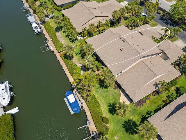6780 Schooner Bay Cir Unit 6780, Sarasota, FL 34231 - birds eye view of property featuring a water view and a residential view
