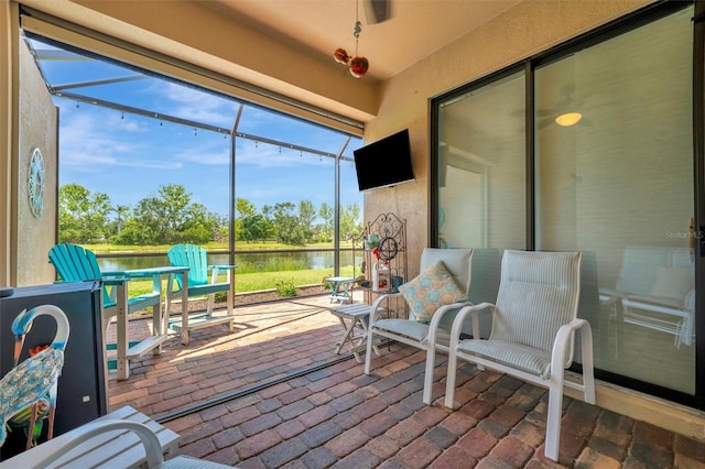 view of sunroom