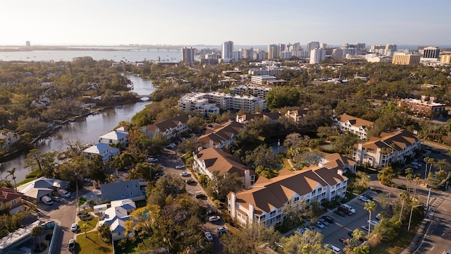 view of urban area featuring a nearby body of water