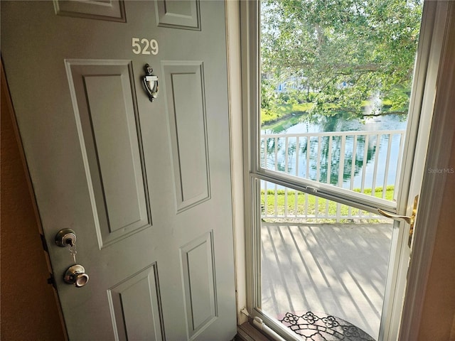 850 S Tamiami Trl Unit 529, Sarasota, FL 34236 - doorway to outside with a water view