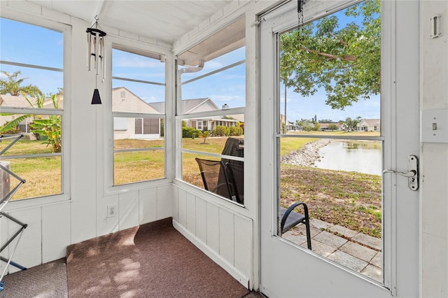 3909 40th St W, Bradenton, FL 34205 - unfurnished sunroom with a water view