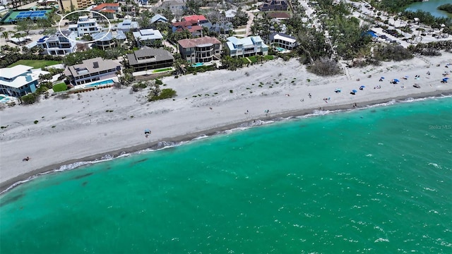 8800 Midnight Pass Rd, Sarasota, FL 34242 - bird's eye view of waterfront with a beach