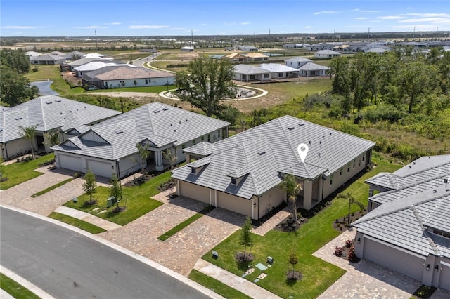 aerial view with a residential view