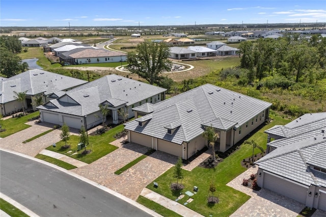 drone / aerial view with a residential view