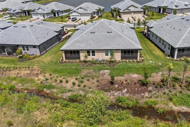 bird's eye view with a residential view
