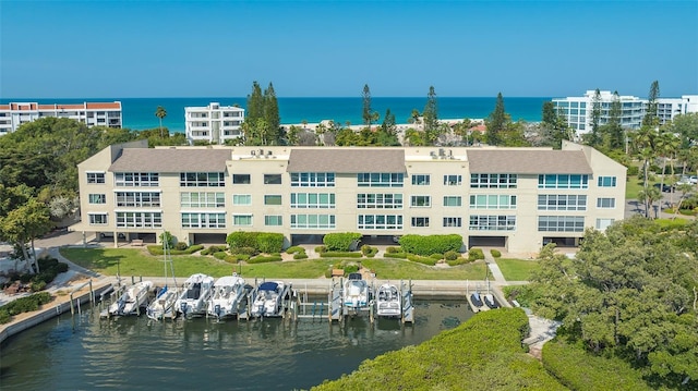 bird's eye view of a large body of water