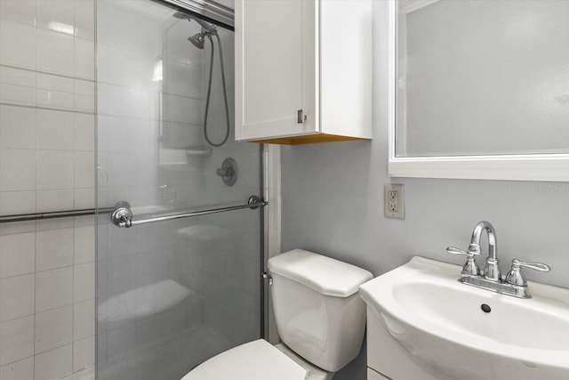 2961 Valencia Rd, Venice, FL 34293 - bathroom featuring vanity, a shower stall, and toilet