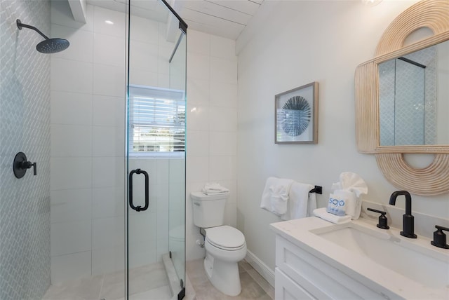 305 73rd St, Holmes Beach, FL 34217 - full bath with a shower stall, toilet, and vanity