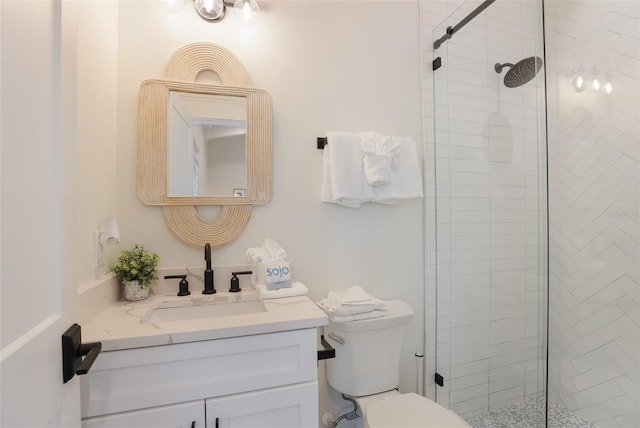 305 73rd St, Holmes Beach, FL 34217 - bathroom with toilet, vanity, and a stall shower