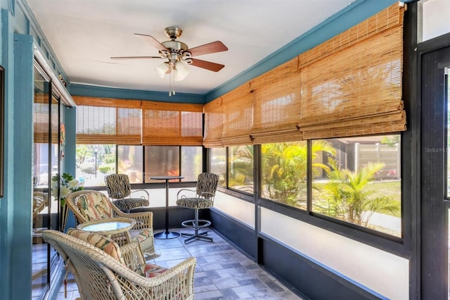 4169 66th Street Cir W Unit 4169, Bradenton, FL 34209 - sunroom / solarium featuring ceiling fan