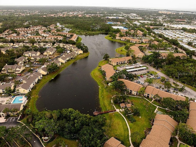 4061 Crockers Lake Blvd Unit 2618, Sarasota, FL 34238 - birds eye view of property with a residential view and a water view