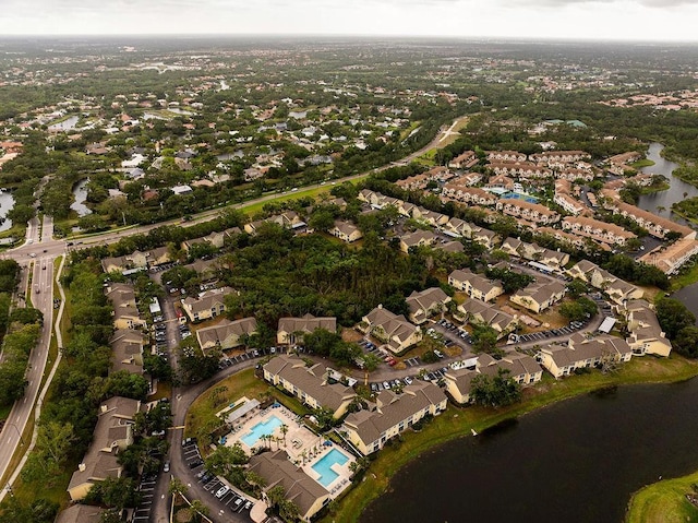 4061 Crockers Lake Blvd Unit 2618, Sarasota, FL 34238 - bird's eye view with a water view and a residential view