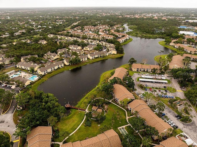 4061 Crockers Lake Blvd Unit 2618, Sarasota, FL 34238 - birds eye view of property featuring a residential view and a water view