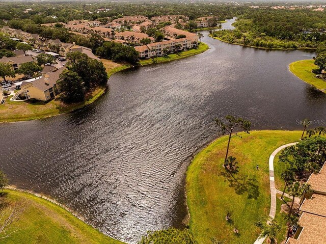 4061 Crockers Lake Blvd Unit 2618, Sarasota, FL 34238 - birds eye view of property with a water view and a residential view
