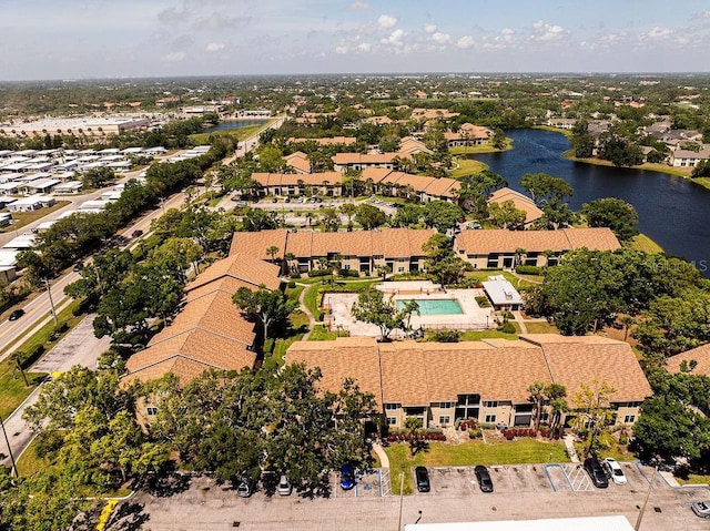4061 Crockers Lake Blvd Unit 2618, Sarasota, FL 34238 - birds eye view of property featuring a water view
