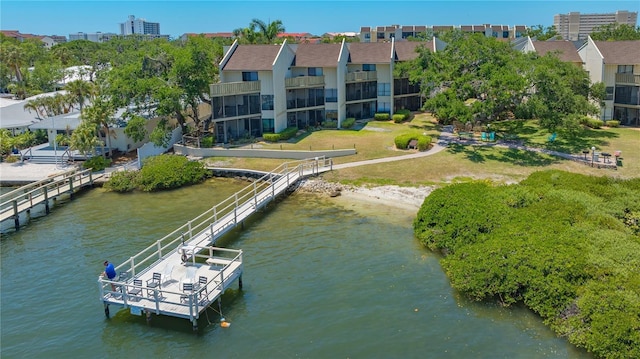 6157 Midnight Pass Rd Unit B42, Sarasota, FL 34242 - bird's eye view with a water view