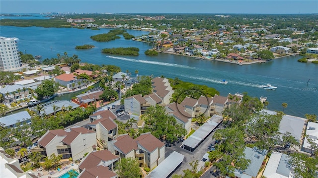 6157 Midnight Pass Rd Unit B42, Sarasota, FL 34242 - birds eye view of property with a residential view and a water view
