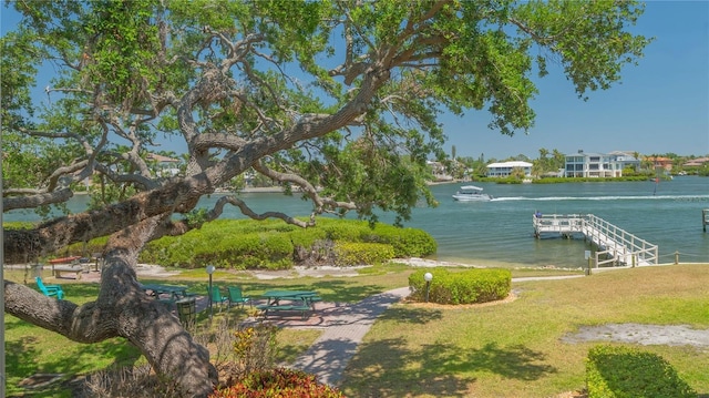 6157 Midnight Pass Rd Unit B42, Sarasota, FL 34242 - dock area featuring a water view