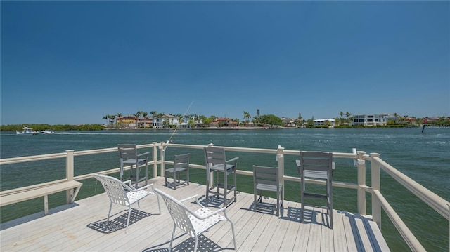 6157 Midnight Pass Rd Unit B42, Sarasota, FL 34242 - dock area with a deck with water view