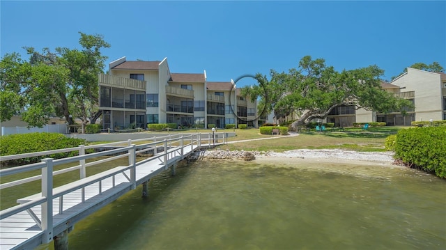 6157 Midnight Pass Rd Unit B42, Sarasota, FL 34242 - dock area featuring a water view