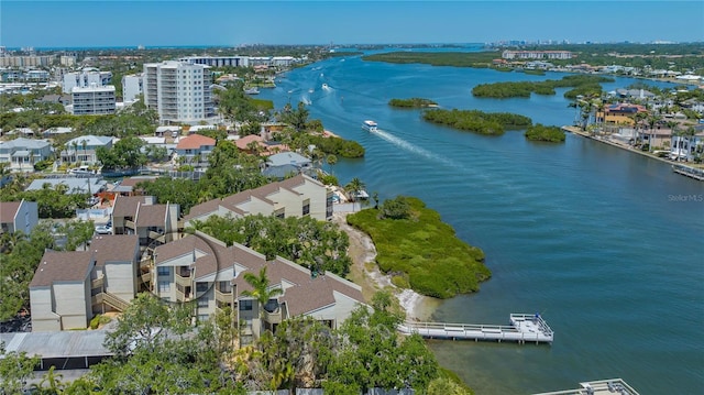 6157 Midnight Pass Rd Unit B42, Sarasota, FL 34242 - birds eye view of property featuring a water view