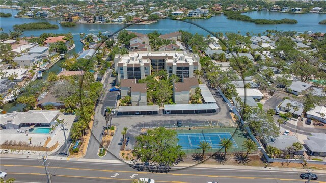 6157 Midnight Pass Rd Unit B42, Sarasota, FL 34242 - drone / aerial view with a residential view and a water view