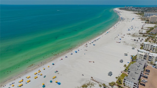 6157 Midnight Pass Rd Unit B42, Sarasota, FL 34242 - aerial view featuring a view of the beach and a water view
