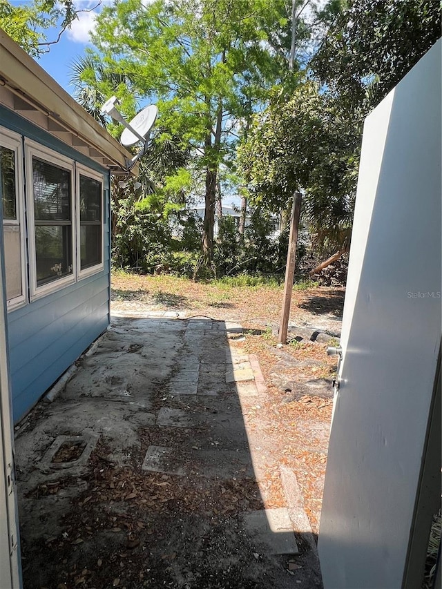 view of yard with a patio area