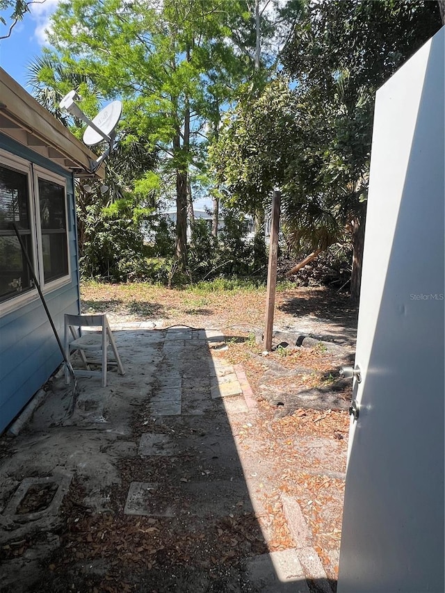 view of yard featuring a patio