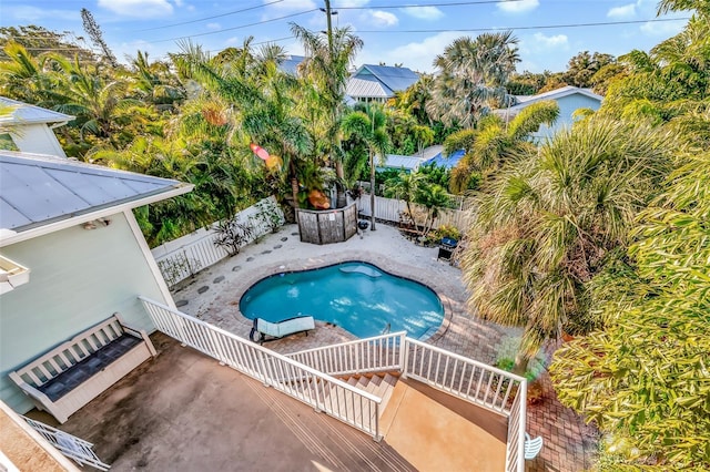 426 Magnolia Ave, Anna Maria, FL 34216 - view of pool featuring a fenced in pool, a patio area, and a fenced backyard