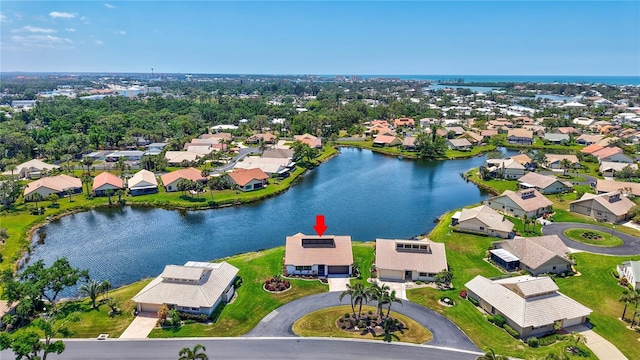 75 Inlets Blvd Unit 75, Nokomis, FL 34275 - aerial view with a water view and a residential view