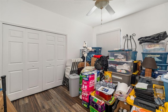 9101 Yarberry St, Sarasota, FL 34240 - storage room with ceiling fan