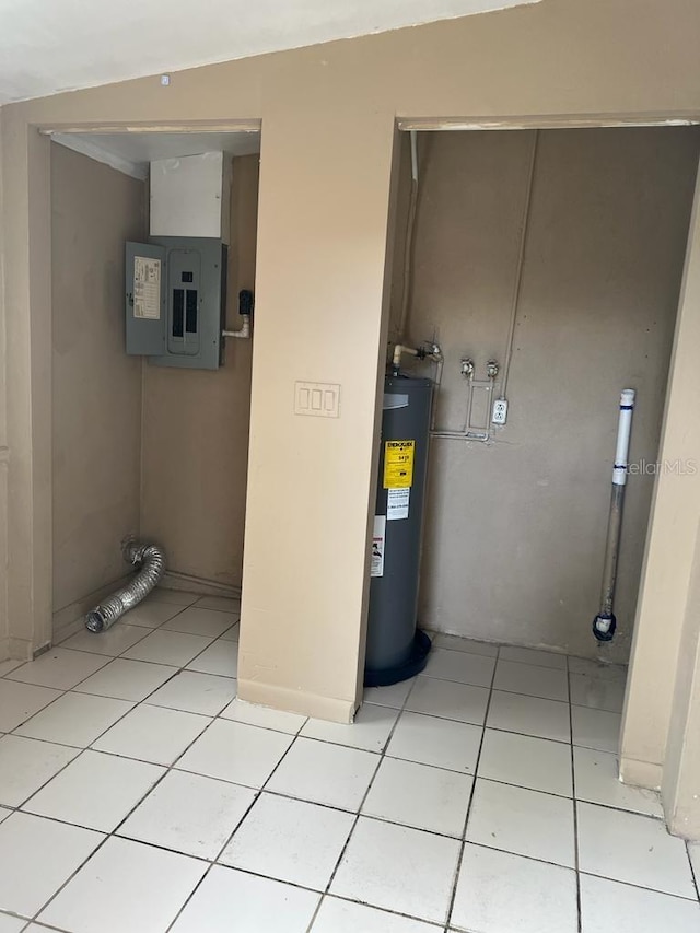 21291 Coulton Ave, Port Charlotte, FL 33952 - utility room featuring electric water heater and electric panel
