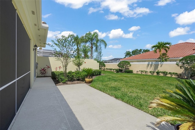 5821 Valente Pl, Sarasota, FL 34238 - view of yard with a patio and a fenced backyard