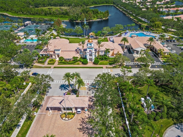 5821 Valente Pl, Sarasota, FL 34238 - bird's eye view with a water view