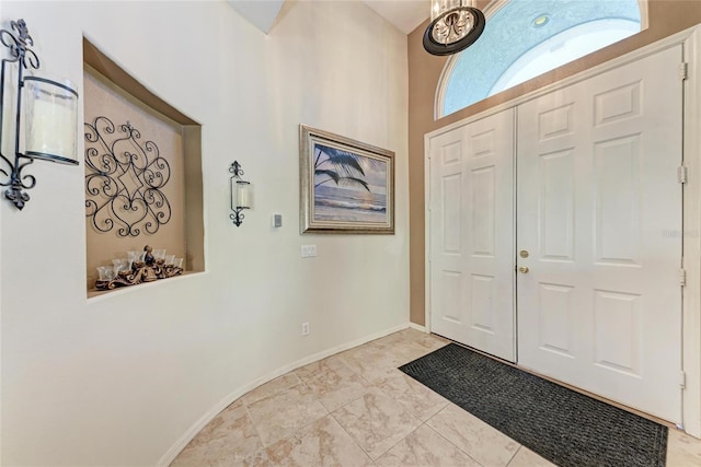 entrance foyer with baseboards