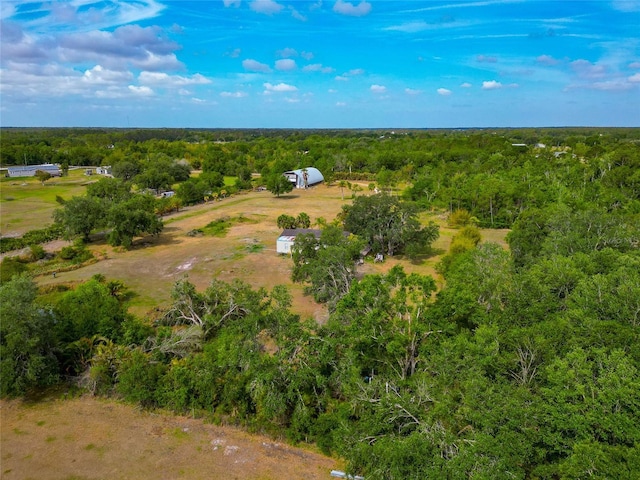 aerial overview of property's location with a forest