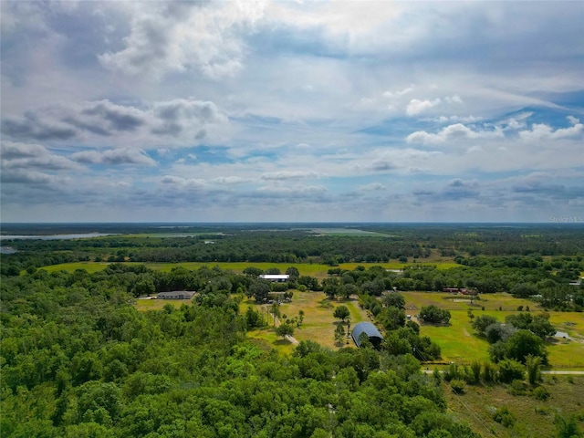 bird's eye view of a heavily wooded area