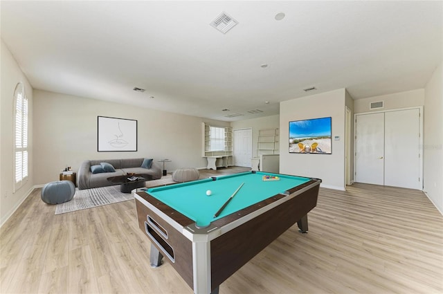 12838 Daisy Pl, Bradenton, FL 34212 - rec room with light wood-type flooring and billiards table