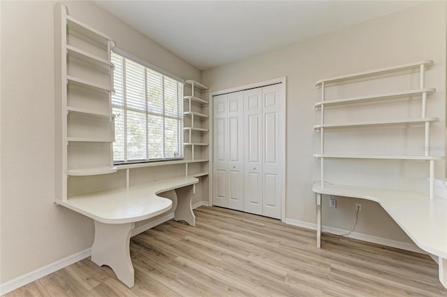 12838 Daisy Pl, Bradenton, FL 34212 - unfurnished office with wood finished floors and built in study area
