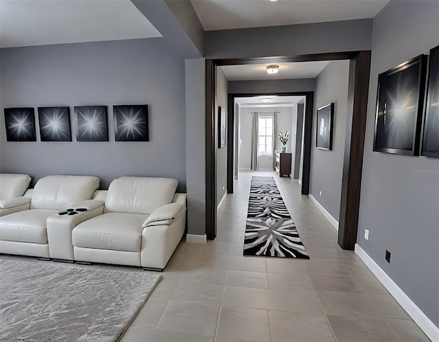 4970 Oyster Pearl St, Lakewood Ranch, FL 34211 - corridor with light tile patterned floors and baseboards