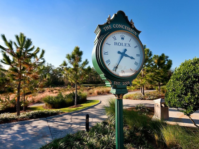 view of community sign