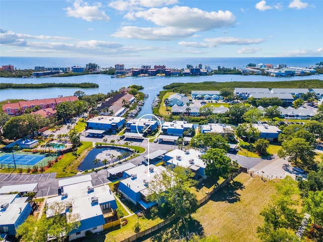 14519 Catalina Cir, Seminole, FL 33776 - drone / aerial view with a water view