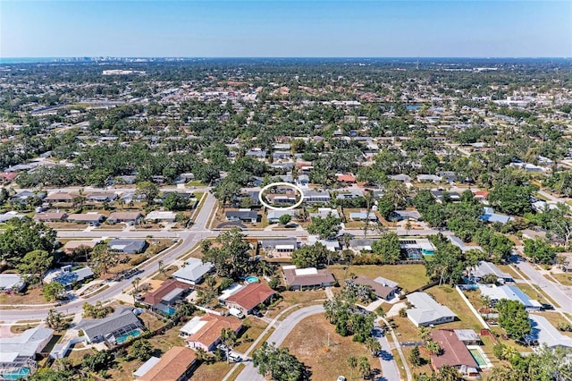 aerial view featuring a residential view