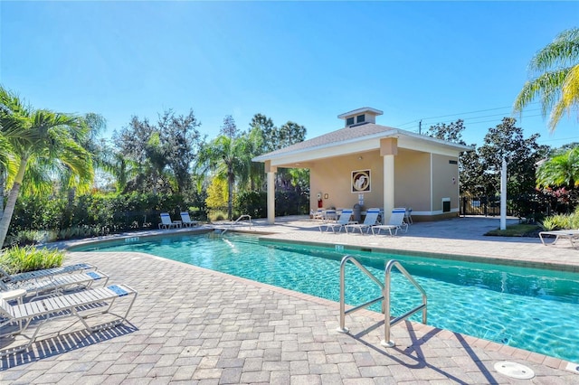 5403 Mang Pl, Sarasota, FL 34238 - pool featuring a patio area