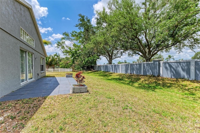 view of yard featuring a patio area