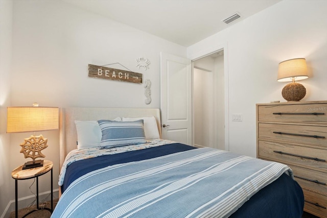 bedroom with baseboards