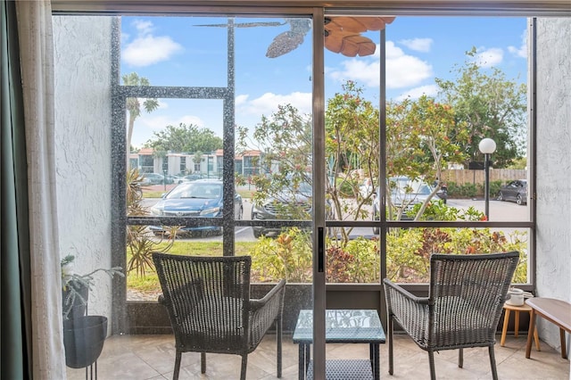 view of sunroom